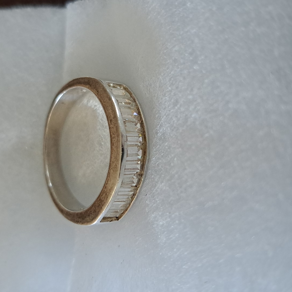 Man's Ring size 9, 925 Sterling   Channel Baguette CZ